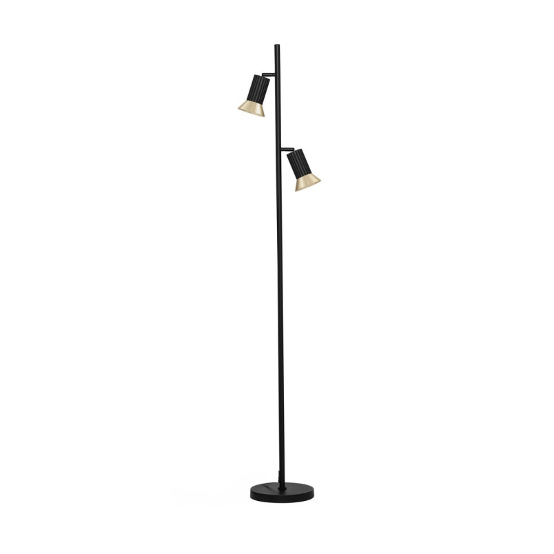 Lampa podłogowa Vialu | Loft, Czarny/Złoto | Decolab24