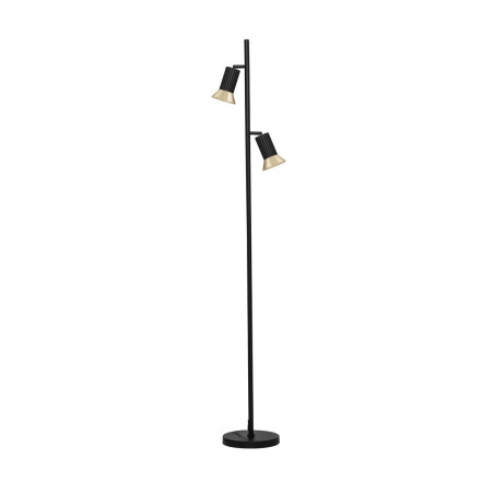 Lampa podłogowa Vialu | Loft, Czarny/Złoto | Decolab24