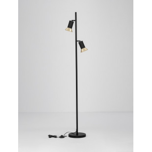 Lampa podłogowa Vialu | Loft, Czarny/Złoto | Decolab24