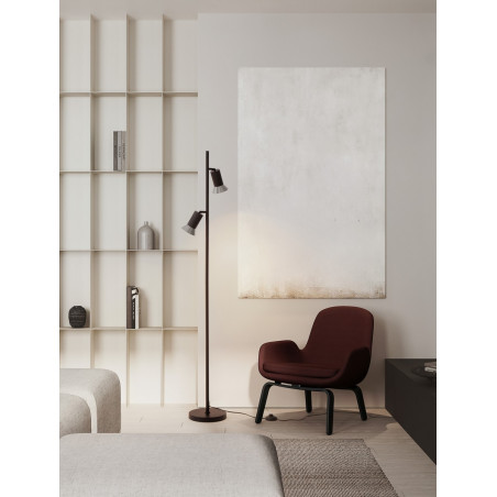 Lampa podłogowa Vialu | Loftowa, podwójna, regulowana | Decolab24