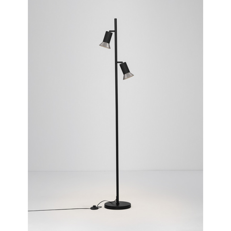 Lampa podłogowa Vialu | Loftowa, podwójna, regulowana | Decolab24