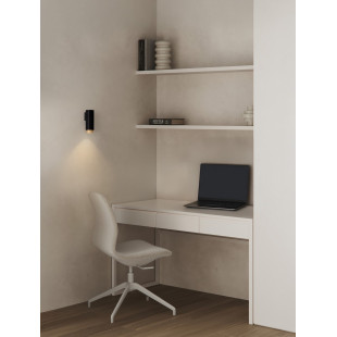 Kinkiet tuba minimalistyczny czarno-złoty Sinsesi 6cm | Decolab24