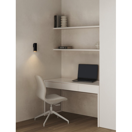 Kinkiet tuba minimalistyczny czarno-złoty Sinsesi 6cm | Decolab24