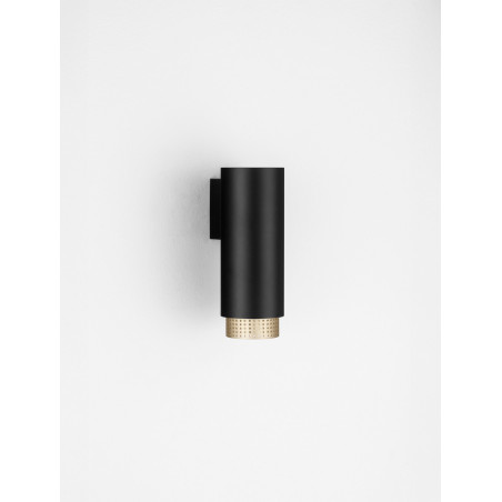 Kinkiet tuba minimalistyczny czarno-złoty Sinsesi 6cm | Decolab24