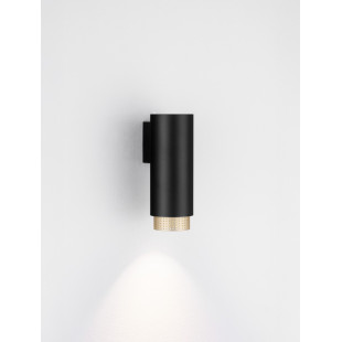 Kinkiet tuba minimalistyczny czarno-złoty Sinsesi 6cm | Decolab24
