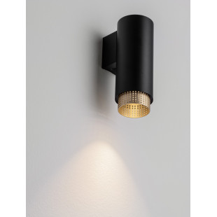 Kinkiet tuba minimalistyczny czarno-złoty Sinsesi 6cm | Decolab24