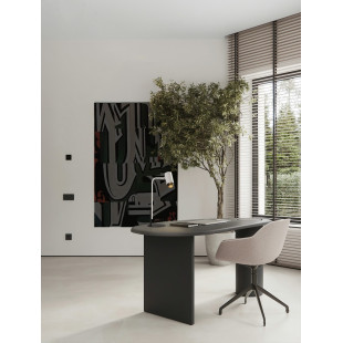 Lampa biurkowa minimalistyczna biało-czarna Sinsesi | Decolab24