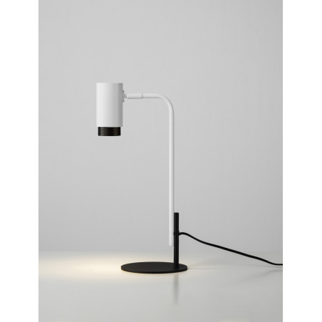 Lampa biurkowa minimalistyczna biało-czarna Sinsesi | Decolab24