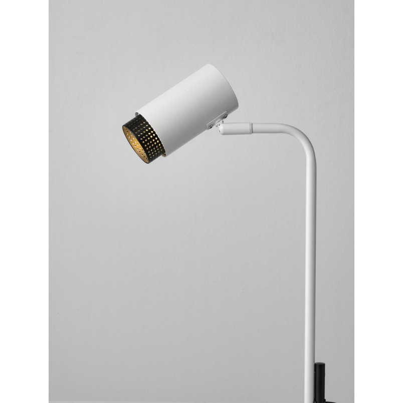 Lampa biurkowa minimalistyczna biało-czarna Sinsesi | Decolab24