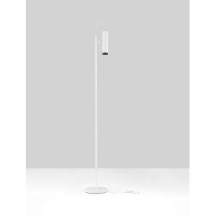 Lampa podłogowa minimalistyczna biało-czarna Sinsesi 160cm | Decolab24