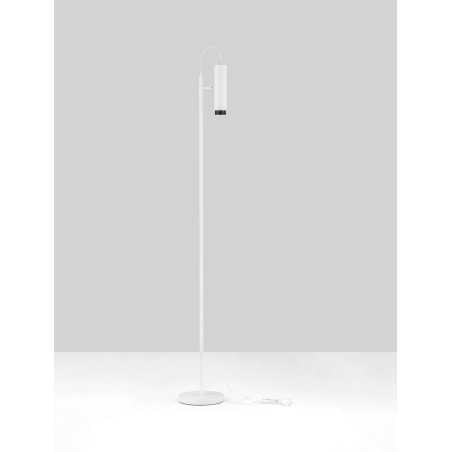 Lampa podłogowa minimalistyczna biało-czarna Sinsesi 160cm | Decolab24