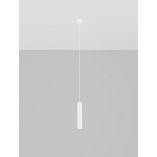 Lampa wisząca tuba Moro 4cm biała - Decolab24