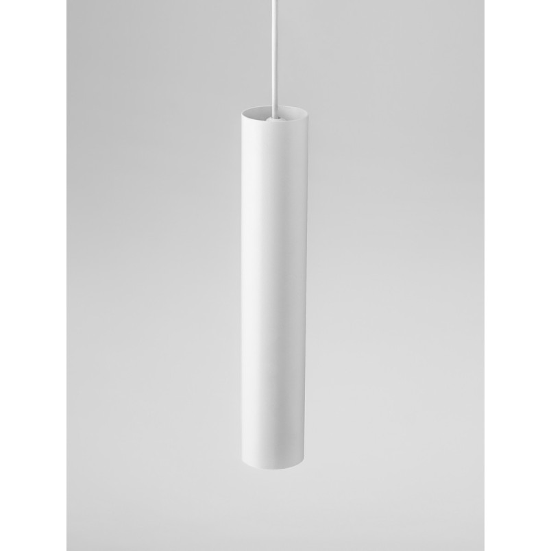 Lampa wisząca tuba Moro 4cm biała - Decolab24