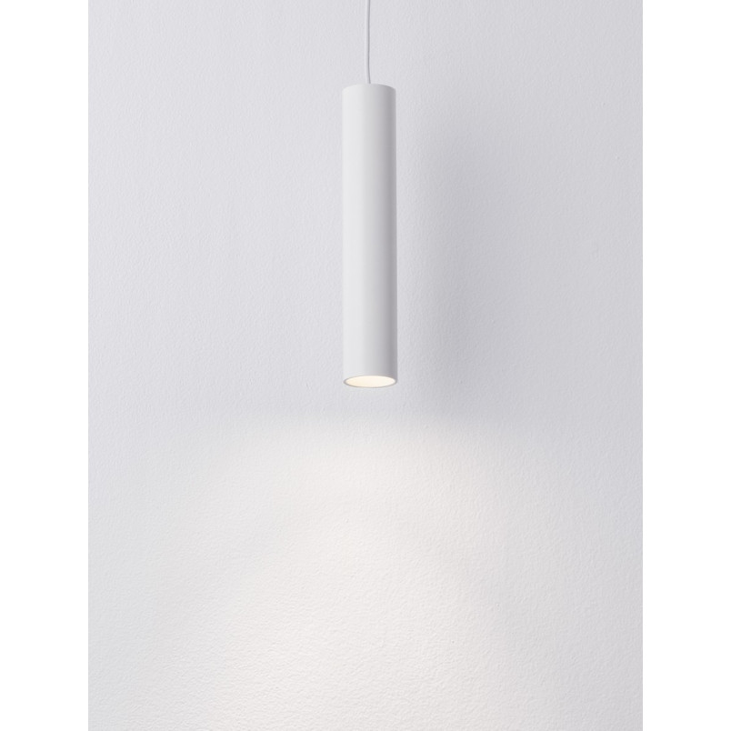 Lampa wisząca tuba Moro 4cm biała - Decolab24