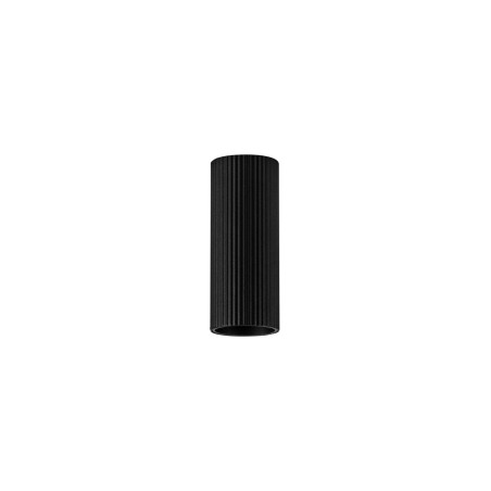 Lampa Montec - spot tuba ryflowana czarna | Decolab24