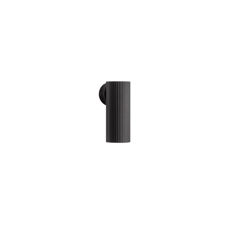 Kinkiet tuba ryflowana Montec 4cm czarny | Decolab24