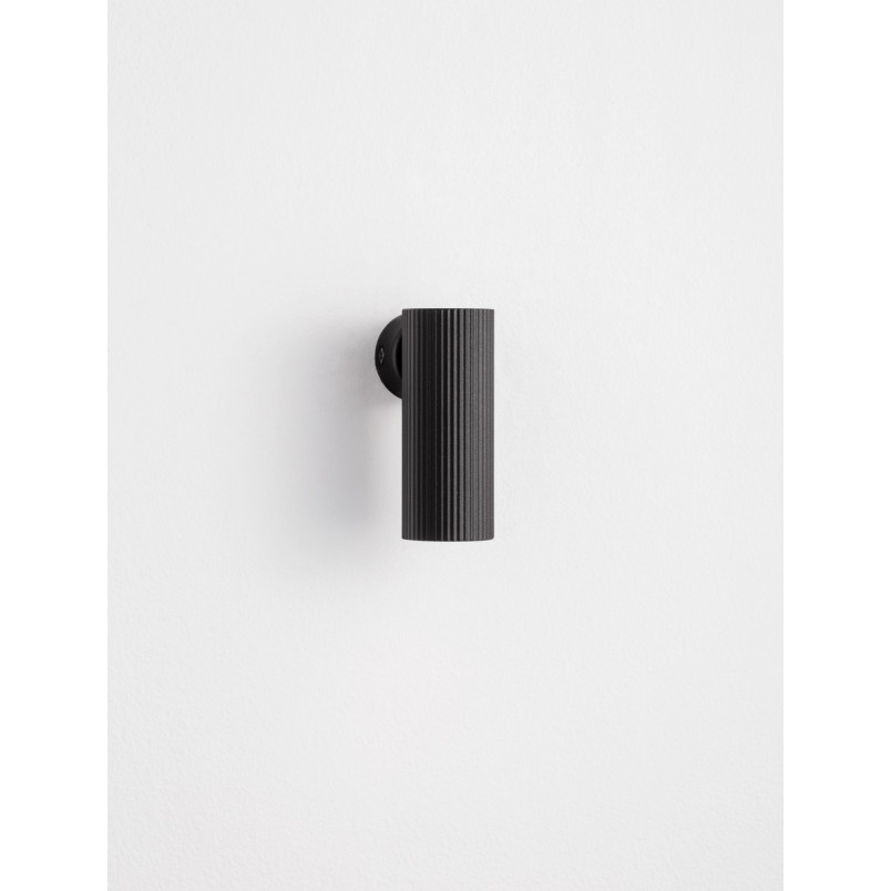 Kinkiet tuba ryflowana Montec 4cm czarny | Decolab24