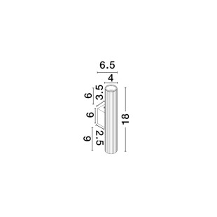 Kinkiet czarny ryflowany Montec 4cm - Decolab24