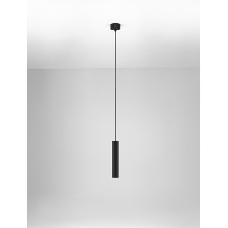 Lampa wisząca tuba czarna Montec 4cm - Decolab24