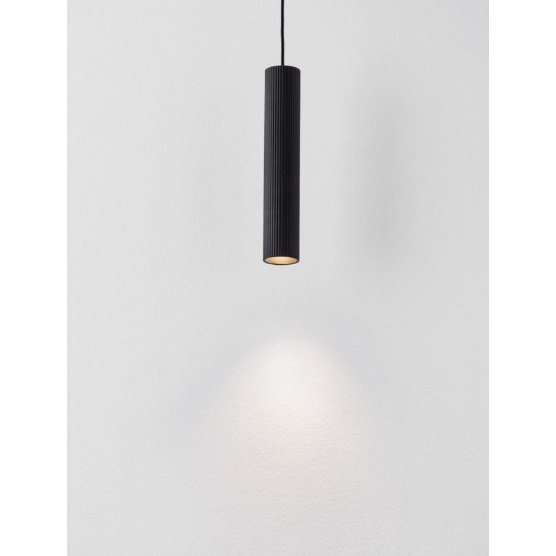 Lampa wisząca tuba czarna Montec 4cm - Decolab24