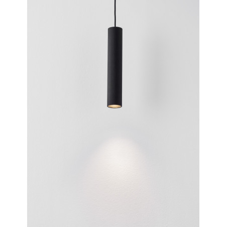 Lampa wisząca tuba czarna Montec 4cm - Decolab24