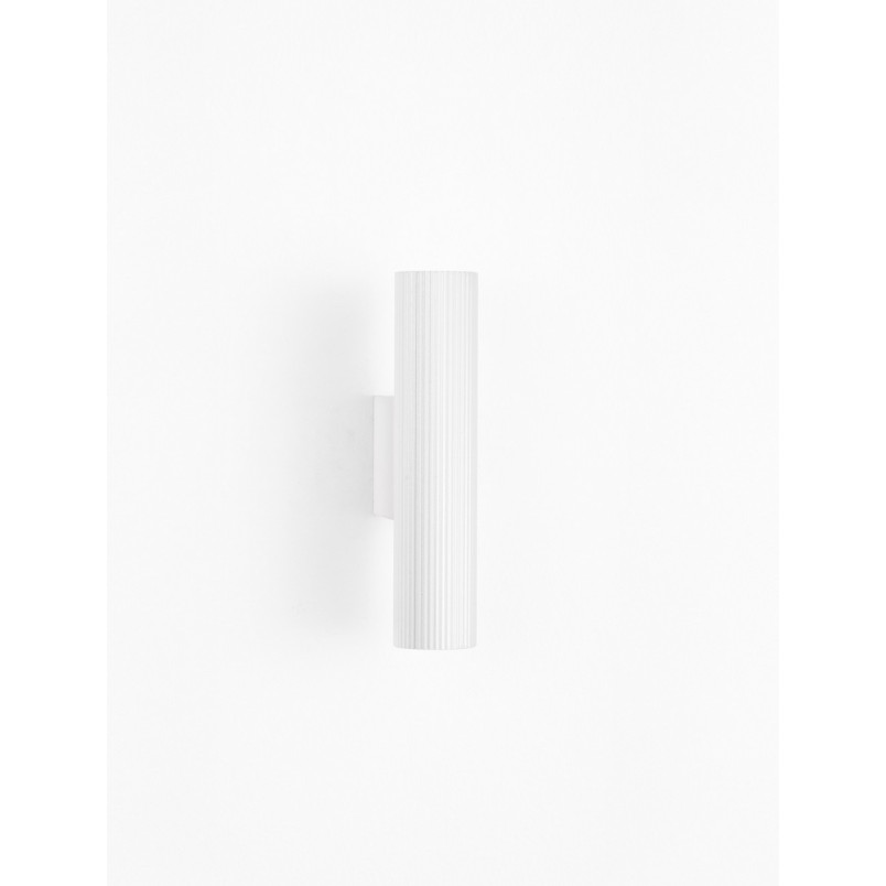Kinkiet ryflowany Montec 4cm biały | Decolab24