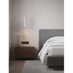 Lampa wisząca tuba Montec 4cm biała | Decolab24