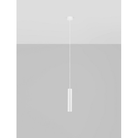 Lampa wisząca tuba Montec 4cm biała | Decolab24