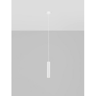 Lampa wisząca tuba Montec 4cm biała | Decolab24