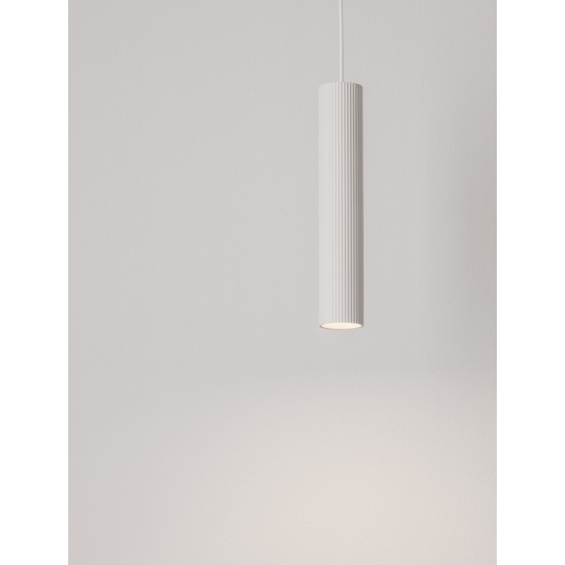 Lampa wisząca tuba Montec 4cm biała | Decolab24