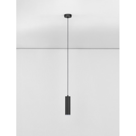 Lampa wisząca Moma - minimalistyczna tuba, czarna | Decolab24