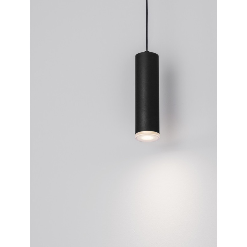 Lampa wisząca Moma - minimalistyczna tuba, czarna | Decolab24