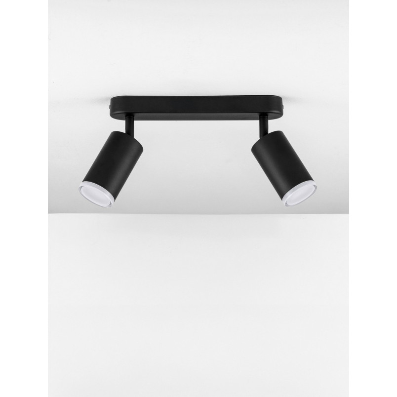 Reflektor Moma 2xGU10 Czarny | Oświetlenie Minimalistyczne