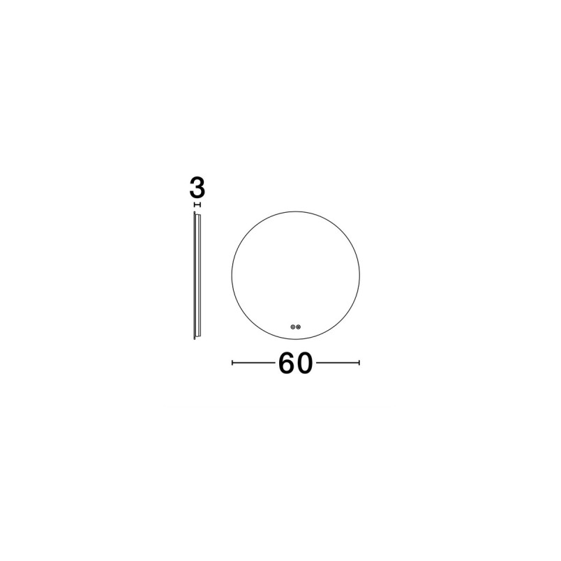 Lustro LED do łazienki 60cm - Decolab24 | Daliap IP44