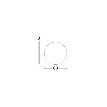 Lustro LED 80cm Daliap - Bezramowe, IP44 | Decolab24