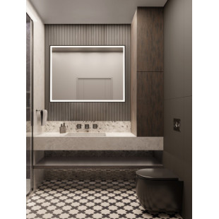Lustro LED Broma 80x60 czarne - Decolab24