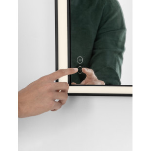 Lustro LED Broma 80x60 czarne - Decolab24