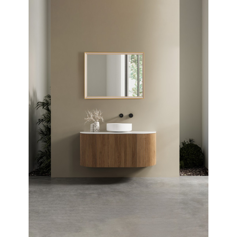 Lustro LED Broma 80x60cm, Złota Rama | Decolab24