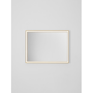 Lustro LED Broma 80x60cm, Złota Rama | Decolab24