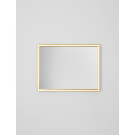 Lustro LED Broma 80x60cm, Złota Rama | Decolab24