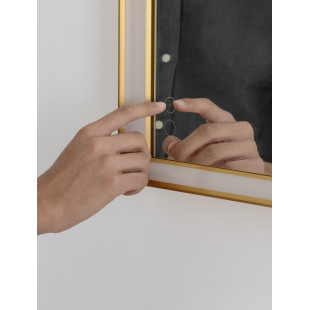 Lustro LED Broma 80x60cm, Złota Rama | Decolab24