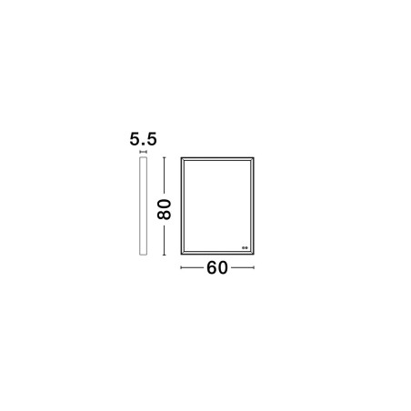 Lustro LED Broma 80x60cm, Złota Rama | Decolab24