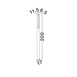 Słupek ogrodowy Dipra LED antracyt 200cm - Decolab24