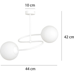 Lampa sufitowa szklane kule Selbi II 44 biała marki Emibig