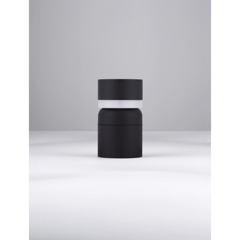 Słupek ogrodowy LED Raip - nowoczesny design, 25cm, czarny mat