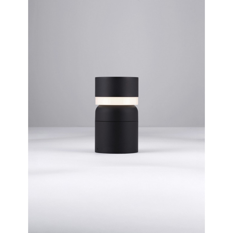 Słupek ogrodowy LED Raip - nowoczesny design, 25cm, czarny mat