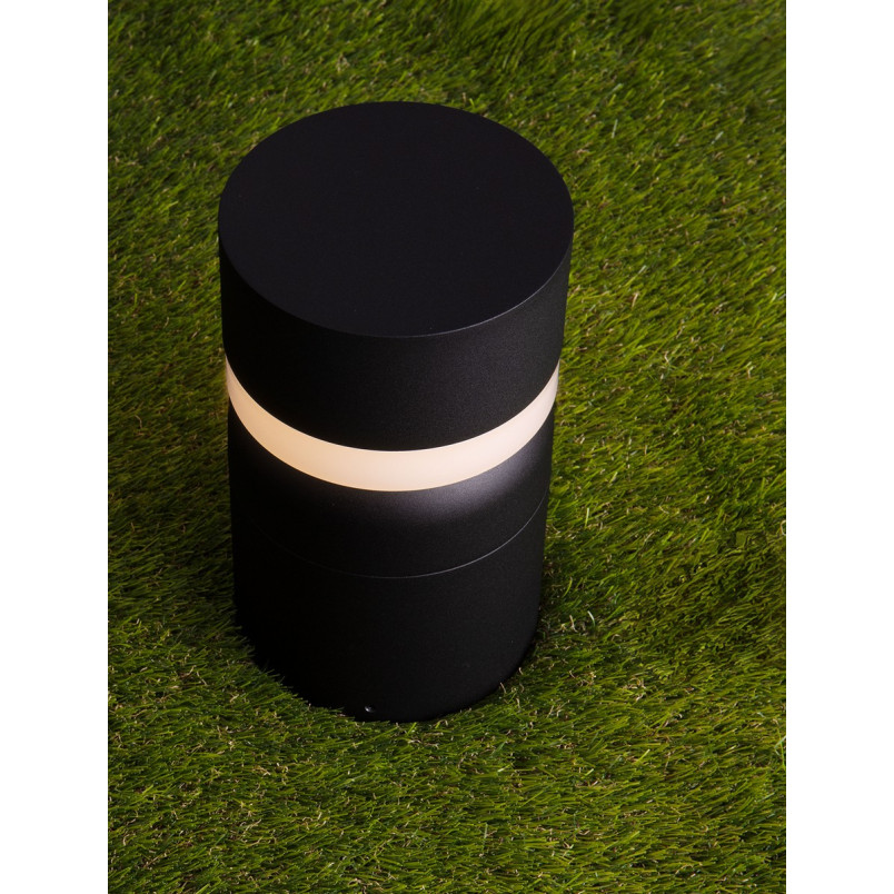 Słupek ogrodowy LED Raip - nowoczesny design, 25cm, czarny mat