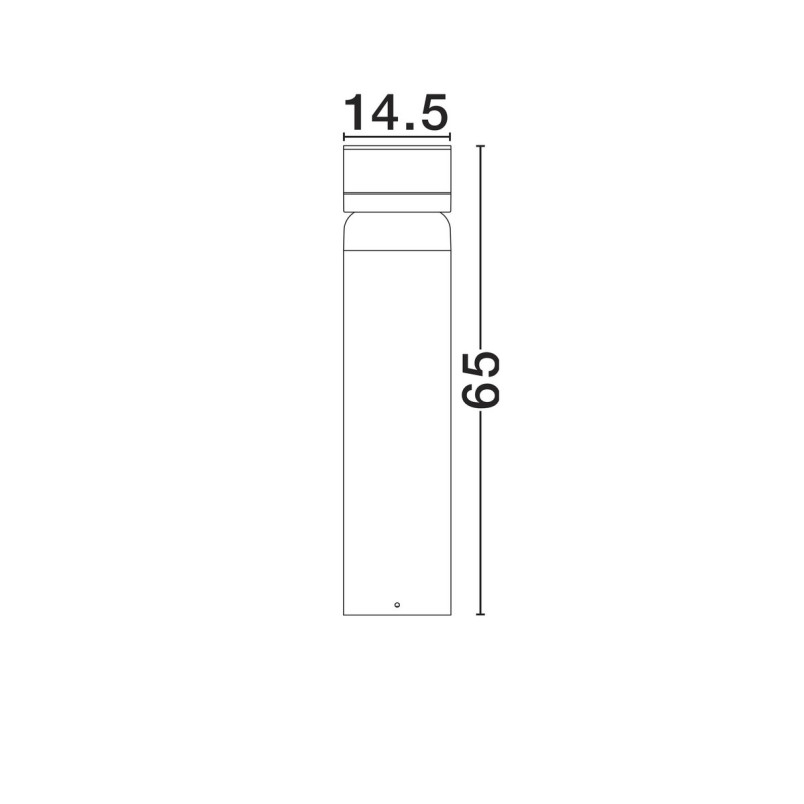 Słupek ogrodowy LED Raip - Nowoczesny design, 65cm, Czarny Mat