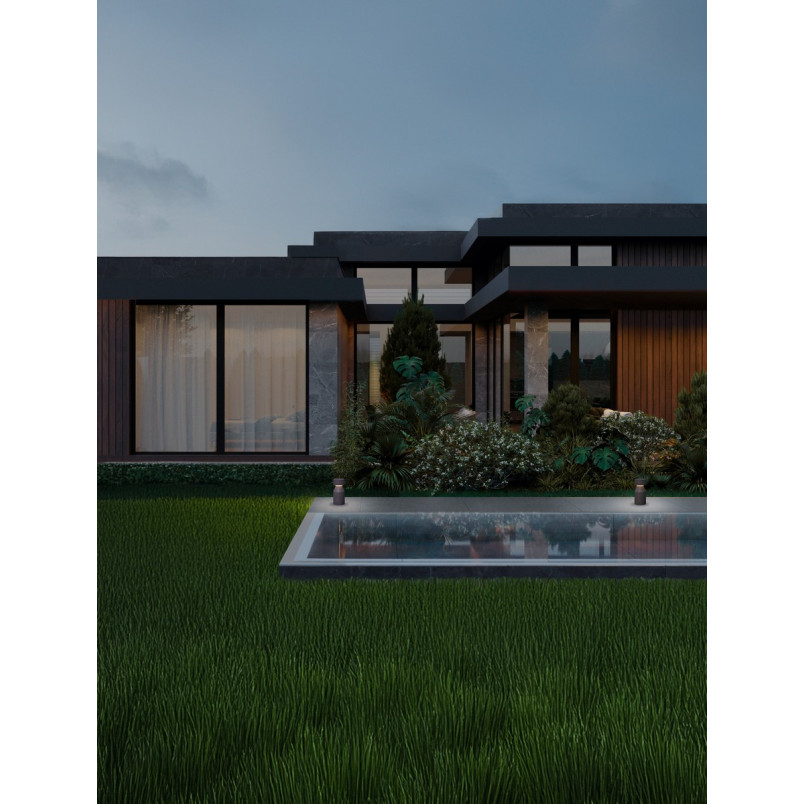 Słupek ogrodowy Lupa LED - Decolab24 | 3000K, Beton, Czarny