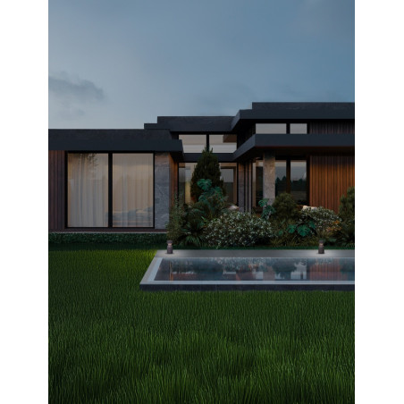 Słupek ogrodowy Lupa LED - Decolab24 | 3000K, Beton, Czarny